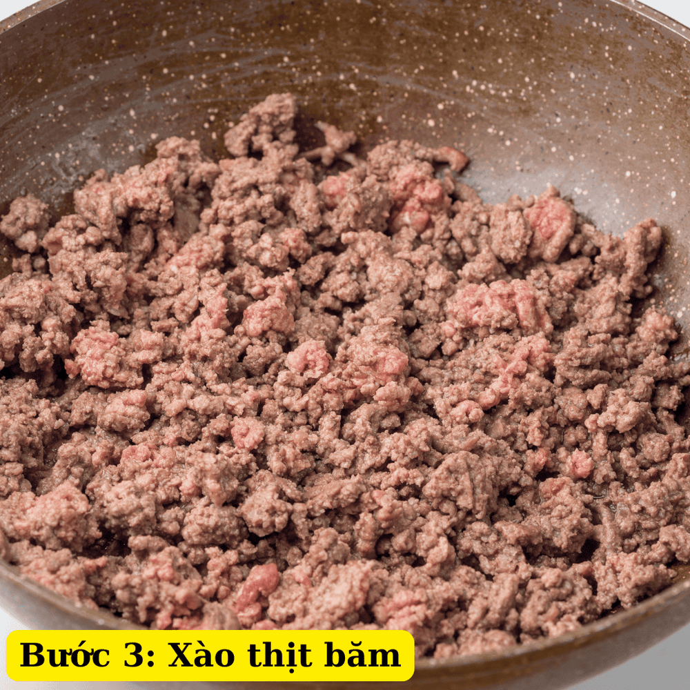 Xào thịt băm