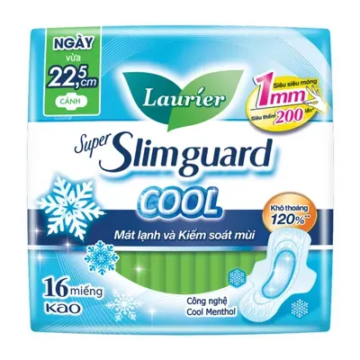 Laurier Băng vệ sinh Siêu Mỏng 1mm Bảo Vệ 25cm 16 miếng