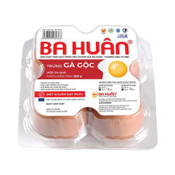 Trứng gà gộc Ba Huân 70g ± 2g (hộp 4 quả)