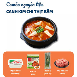 Combo canh kim chi thịt băm