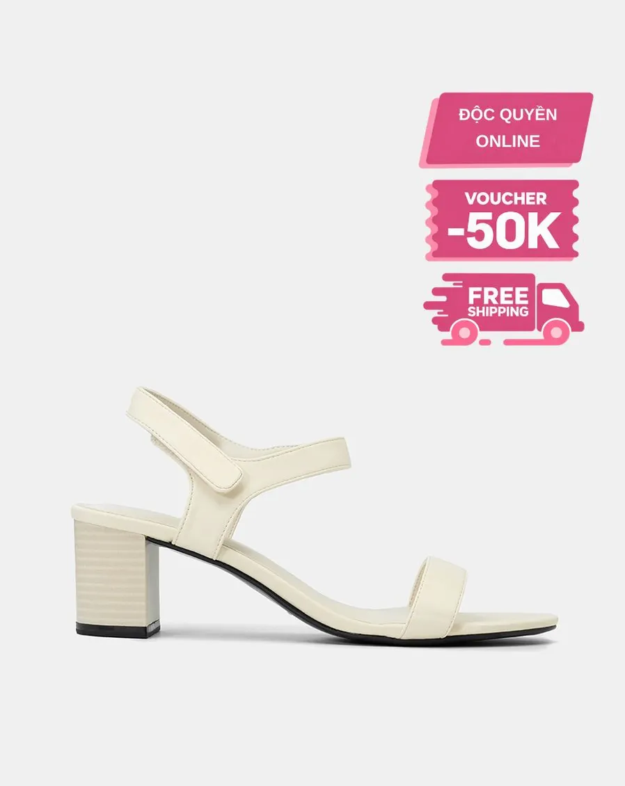 Giày Sandal Gót Trụ Quai Dán