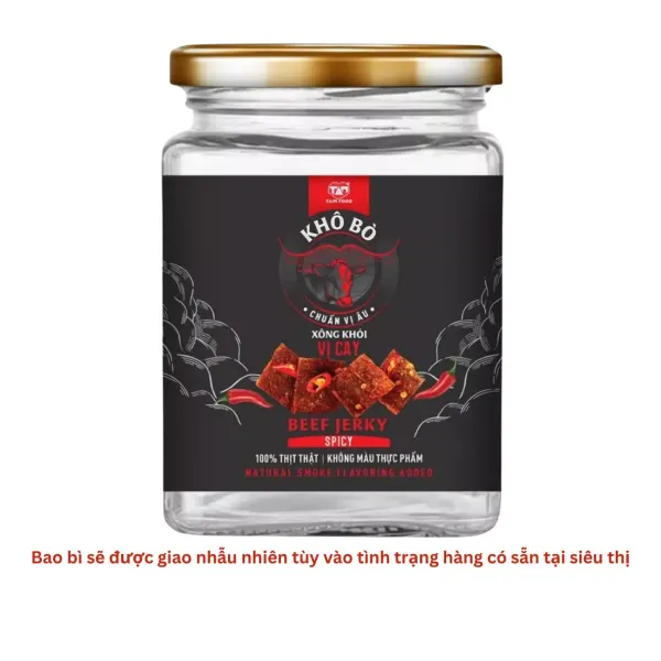 Khô bò xông khói vị cay Tam Food hộp 100g