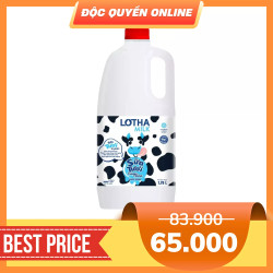 Sữa thanh trùng không đường Lothamilk chai 1760ml (1 Chai)