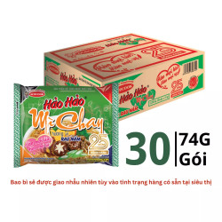 Thùng mì ăn liền Hảo Hảo chay hương vị rau nấm ACECOOK 74g (30 Gói)