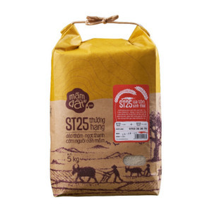 Gạo ST25 lúa tôm sinh thái Mầm Đất túi 5kg (1 Túi)