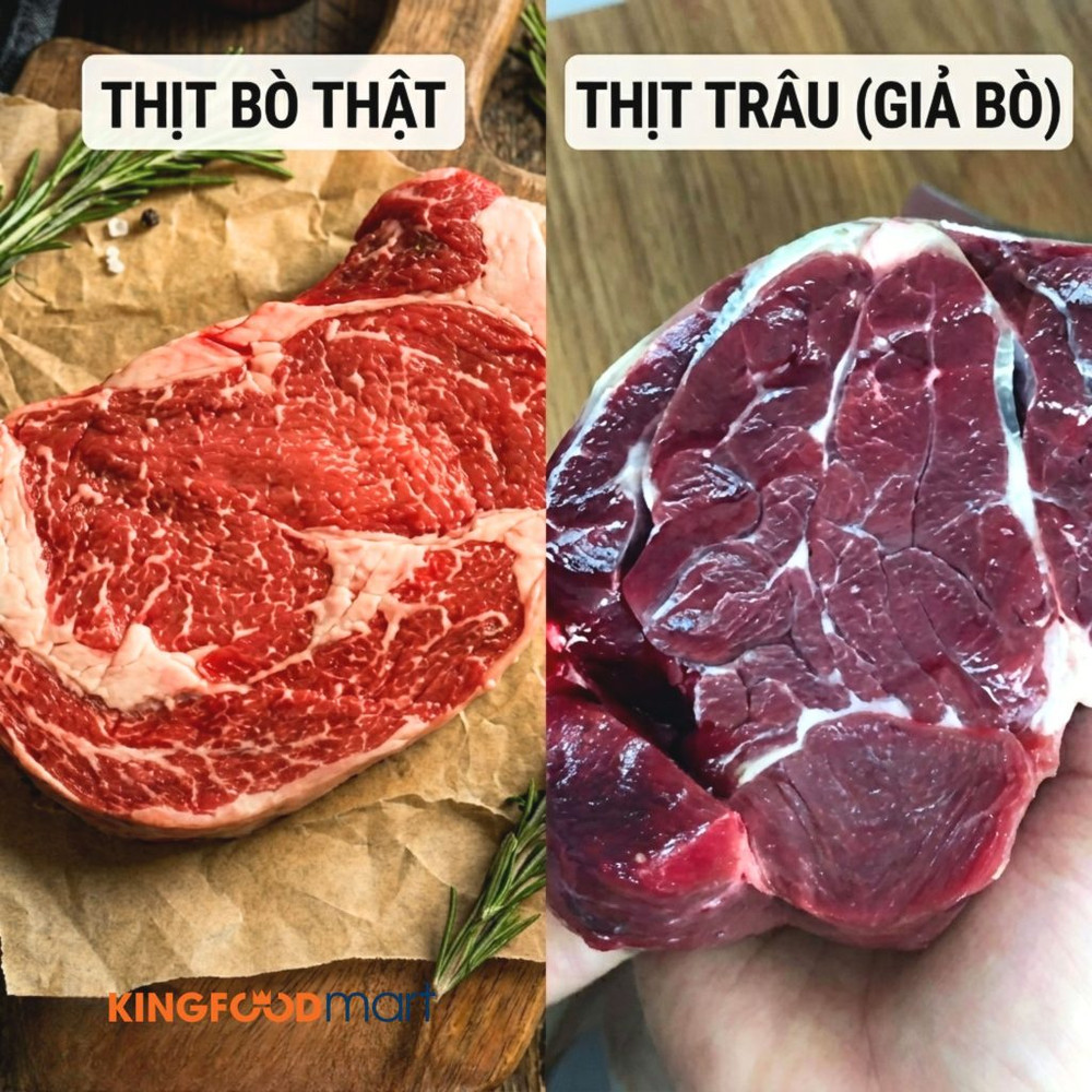 Mẹo phân biệt thịt trâu giả bò và thịt bò