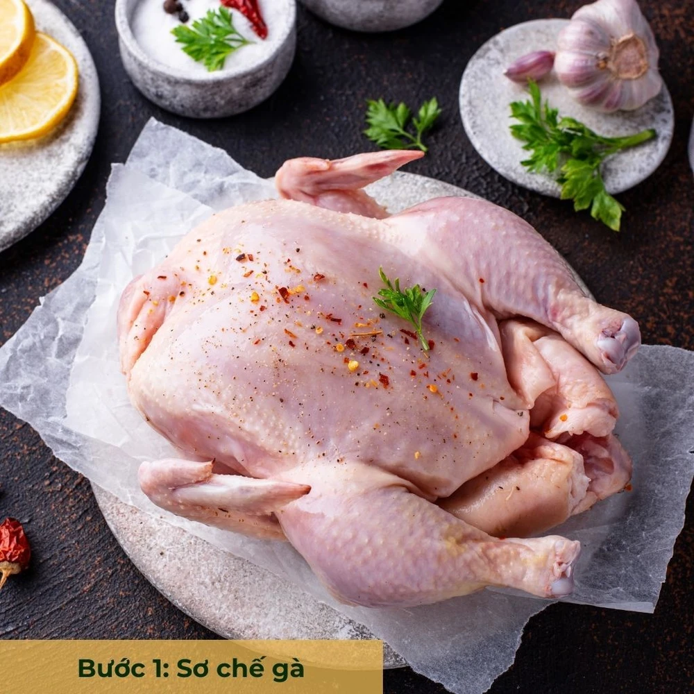 bước 1 sơ chế thịt gà