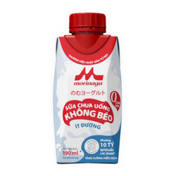 Sữa chua uống tiệt trùng không béo ít đường Morinaga hộp 190ml (1 Hộp)