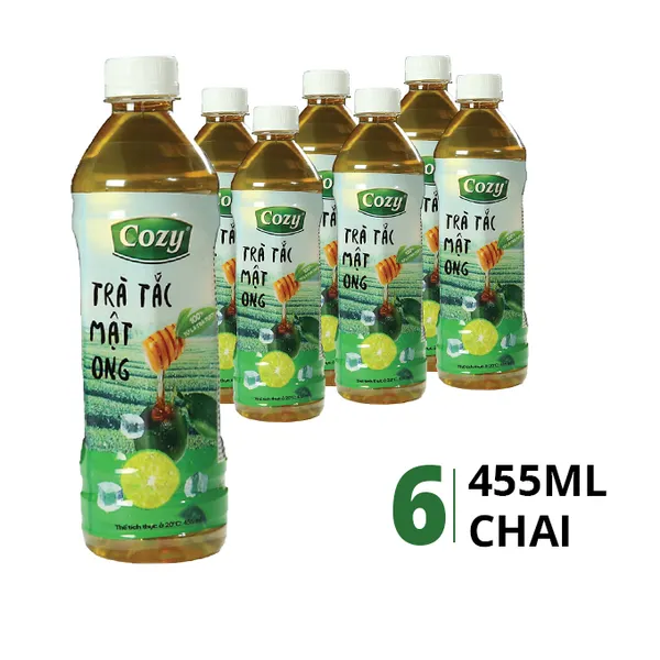 Lốc 6 chai trà tắc mật ong Cozy 455ml
