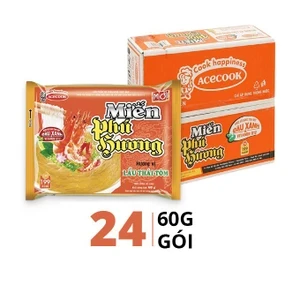 Thùng 24 gói miến Phú Hương Acecook vị lẩu thái tôm 60g