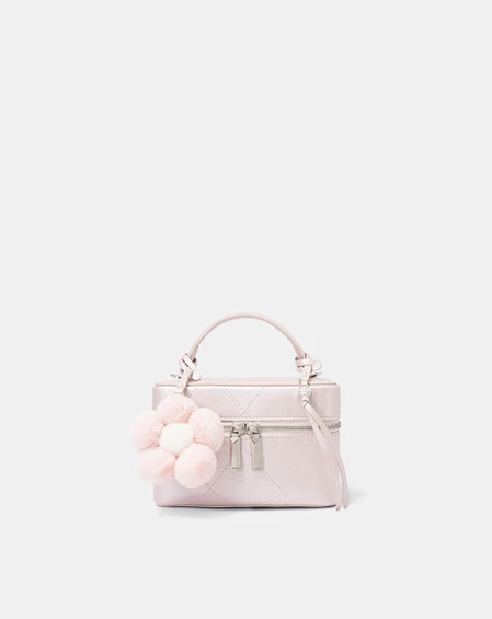 Túi Xách Nhỏ Vanity Case Phối Charm Hoa
