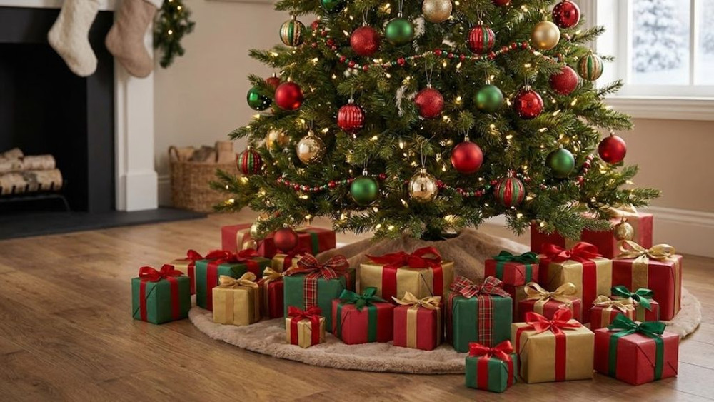 trang trí cây thông noel