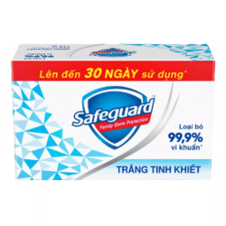 Xà bông cục trắng tinh khiết Safeguard hộp 115g (1 Cái)