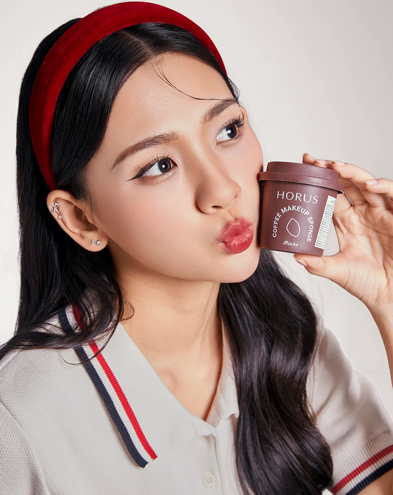 Mút Trang Điểm Horus Coffee Make Up Sponge - Mocha - Hình Vát Chéo Màu Nâu - Image 4