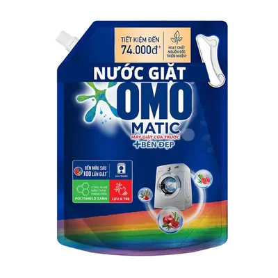 Nước giặt Matic bền đẹp cửa trước OMO túi 3.6kg
