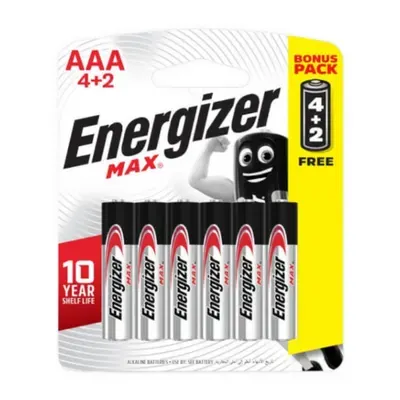 Pin Max AAA E92 BP4+2 Energizer vỉ 100g