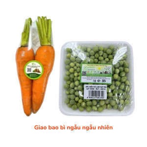 Combo 100g hạt đậu hà lan và 300g cà rốt 