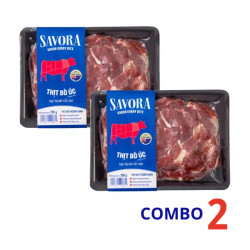Nạc vai bò Úc đông lạnh cắt xào Savora khay 250g (2 Khay)