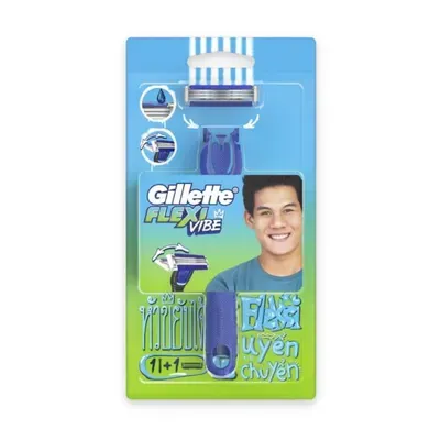 Combo Dạo Cạo Râu GILLETTE Vector 1 Cán 1 Lưỡi + Lưỡi Dao Cạo GILLETTE Vector
