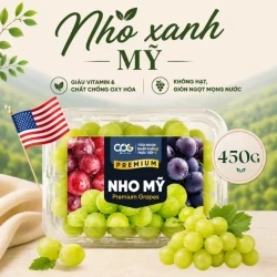 Nho xanh Mỹ không hạt hộp 450g