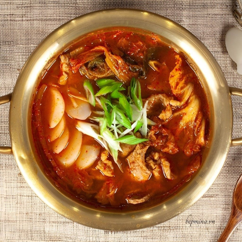 canh kim chi thịt heo