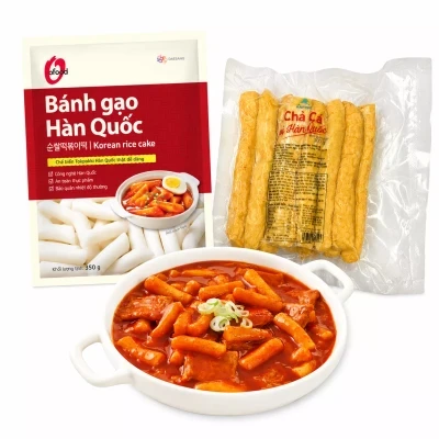 Combo bánh gạo và chả cá Hàn Quốc