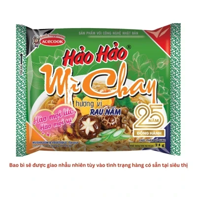 Mì ăn liền Hảo Hảo chay hương vị rau nấm Acecook 74g