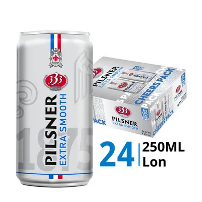 Thùng 24 lon bia Pilsner 4.3% 333 250ml