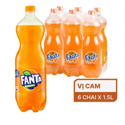 Lốc 6 chai nước ngọt Fanta hương cam 1.5L