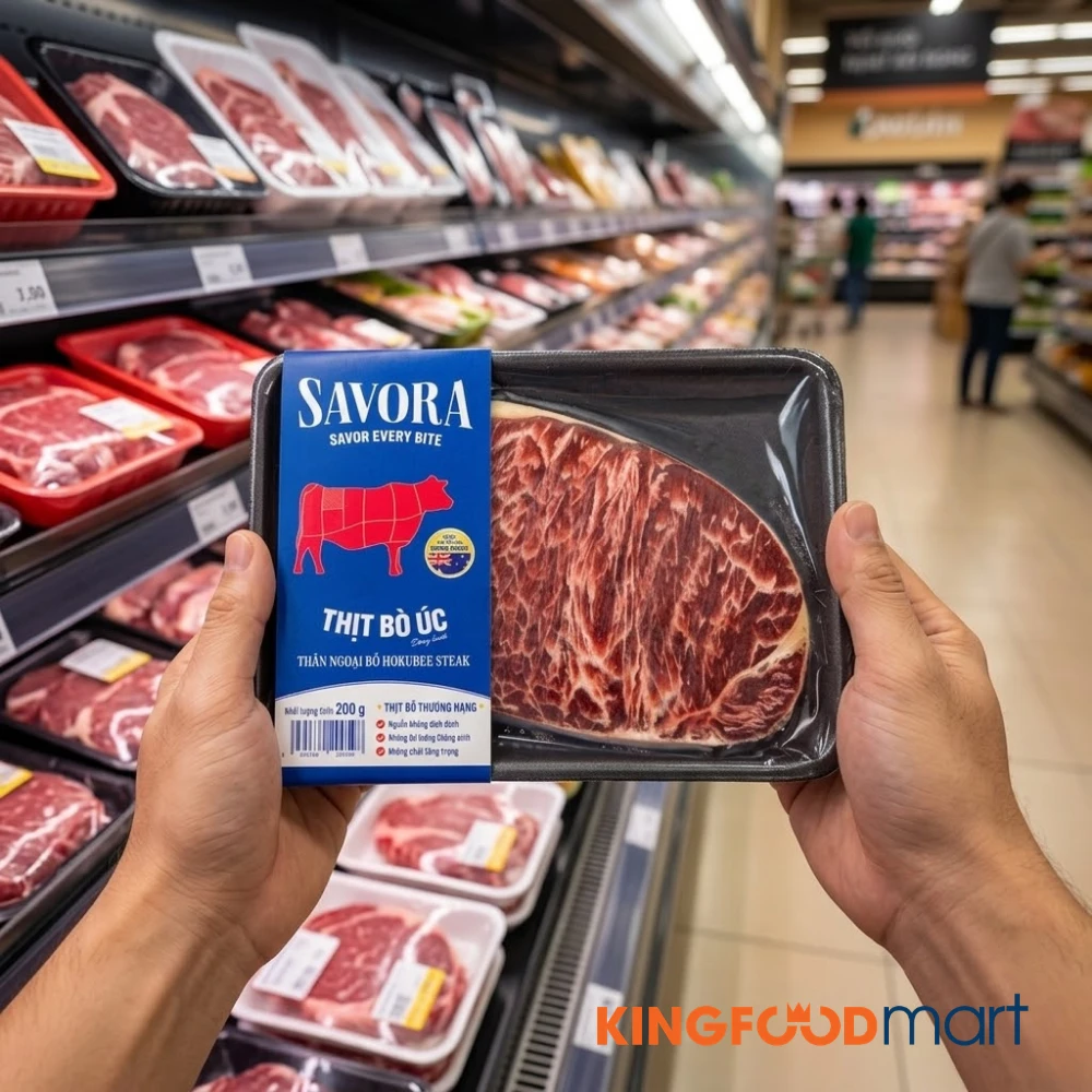 Trải nghiệm mua sắm thịt bò nhập khẩu chất lượng cao tại Kingfoodmart.