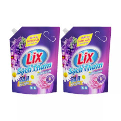 Combo 2 túi nước giặt sạch thơm hương ngàn hoa Lix túi 3.5kg