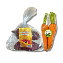 Combo Cà Ri - Khoai lang giống Nhật xuất khẩu 500g & Cà rốt Đà Lạt Vietgap 300g