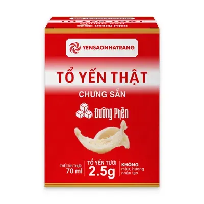 Tổ yến thật chưng sẵn đường phèn Yến Sào Nha Tráng lọ 70ml