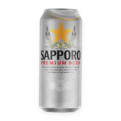 Bia Premium Sapporo 5% lon 500ml