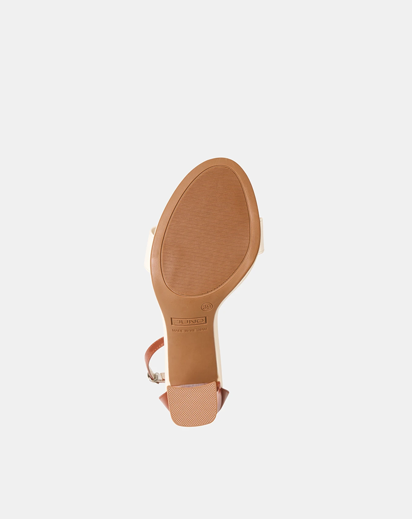 Giày Sandal Gót Trụ Quai Cổ Chân Phối Quai Ngang - Image 8