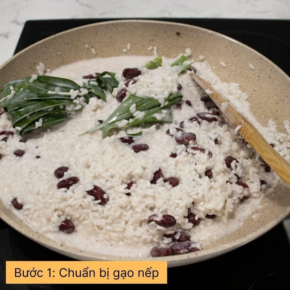 chuẩn bị gạo nếp