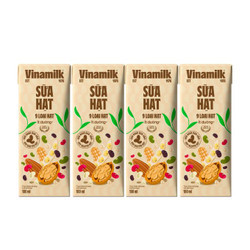 Lốc sữa 9 loại hạt Vinamilk Super Nut hộp 180ml (4 Hộp)