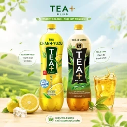 Combo trà Oolong Tea+: trà ô long và vị chanh Yuzu 1L