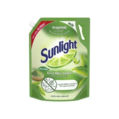 Nước rửa chén Sunlight matcha trà xanh túi 3.3kg Làm Sạch nuoc ruabat