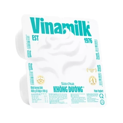 Lốc 4 hộp sữa chua ăn Vinamilk không đường 100g