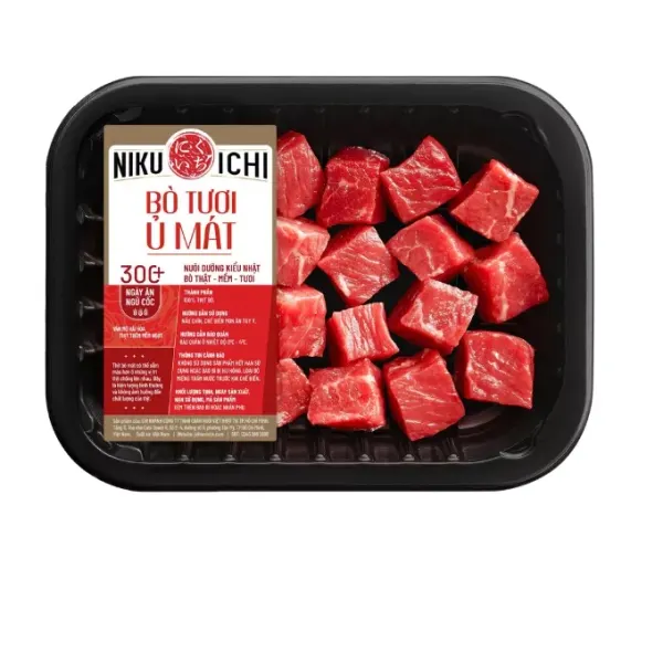 Thịt bò Kiriotoshi cắt khối Niku-Ichi khay 200g