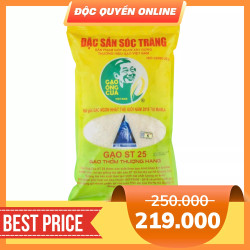 Gạo ST25 đặc sản Sóc Trăng Ông Cua túi 5kg (1 Túi)
