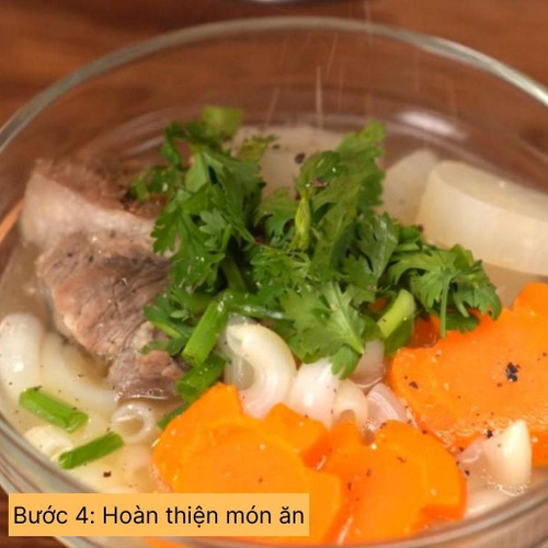 hoàn thiện món ăn