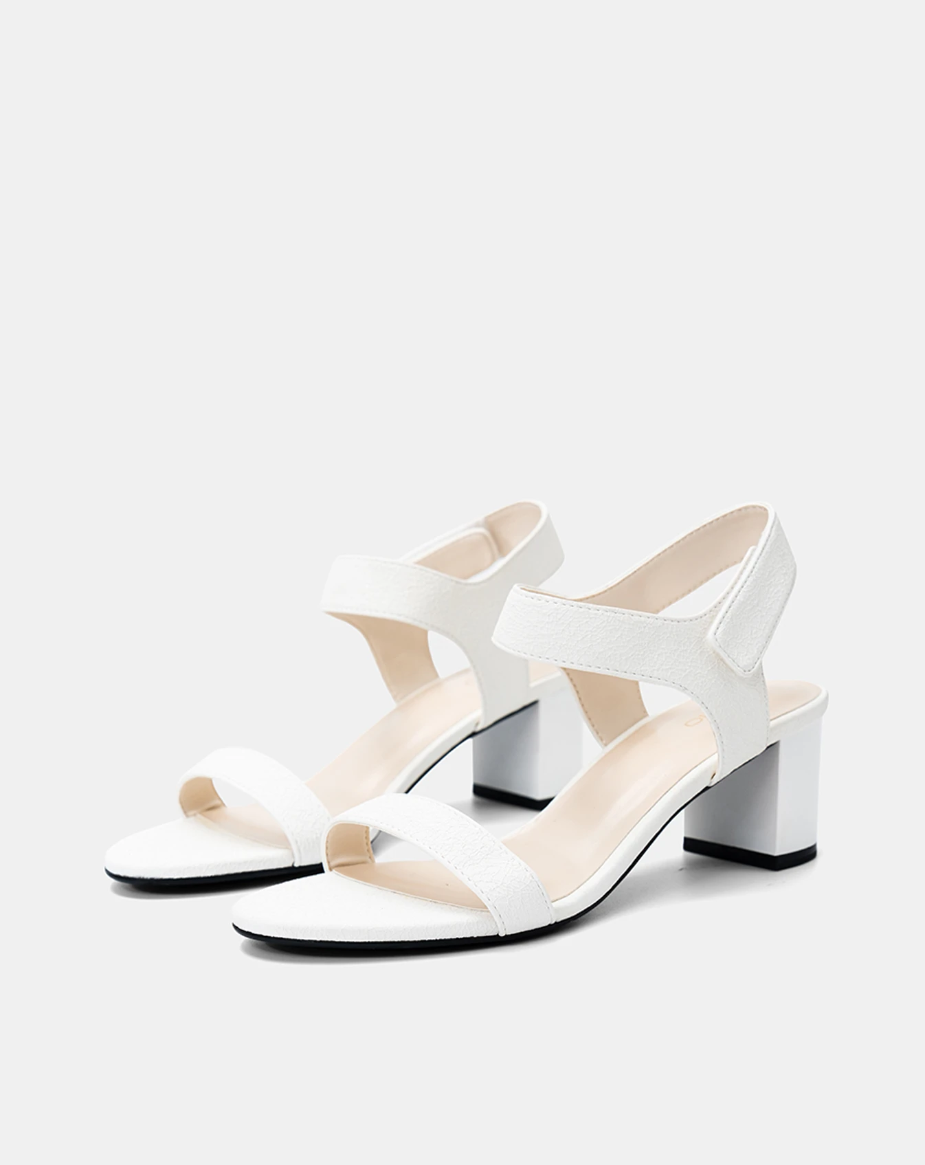 Giày Sandal Gót Trụ Quai Ngang Basic - Image 6