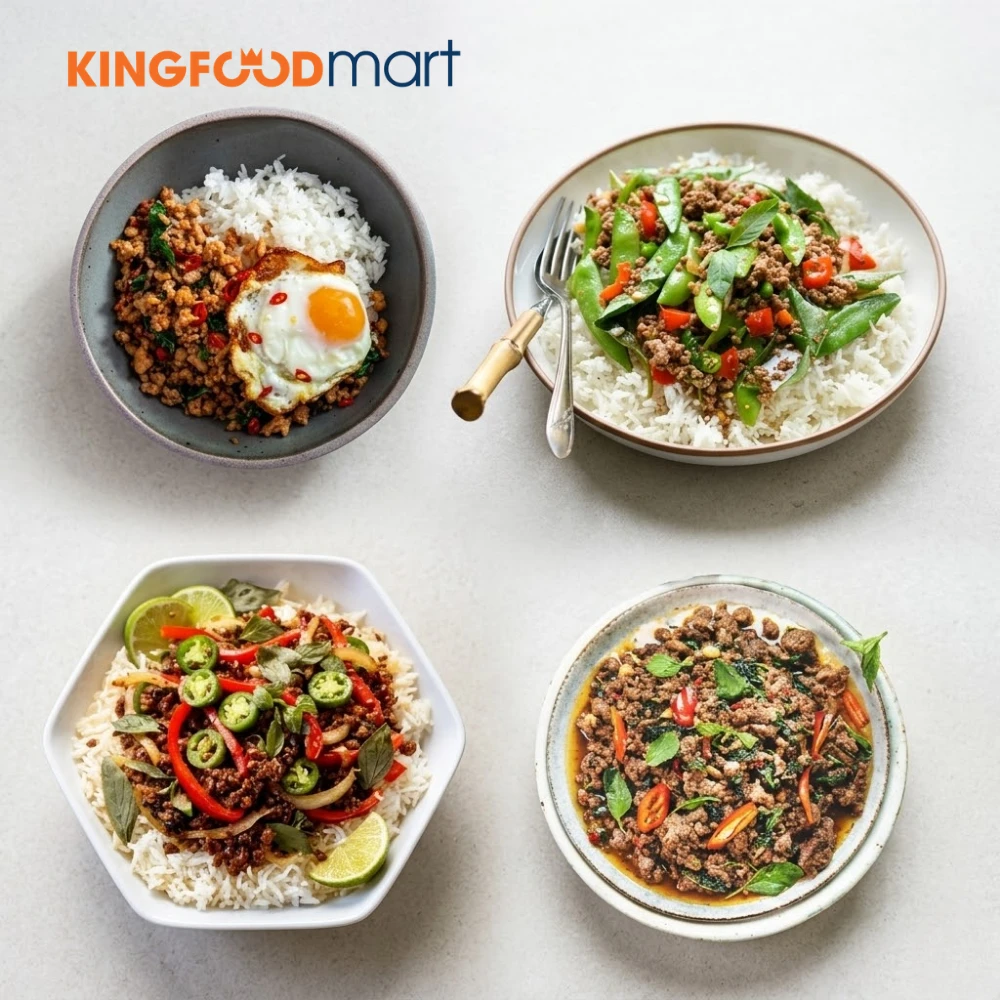 Các biến tấu món Pad Kra Pao bò được yêu thích nhất cho gia đình.