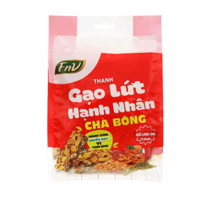 Thanh gạo lứt hạnh nhân chà bông FNV gói 120g (1 Gói)
