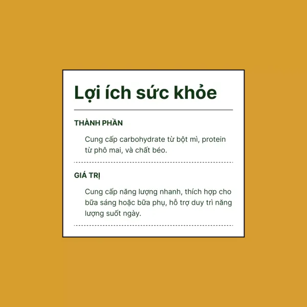 Bánh mì phô mai tan chảy Sweethome cái 150g