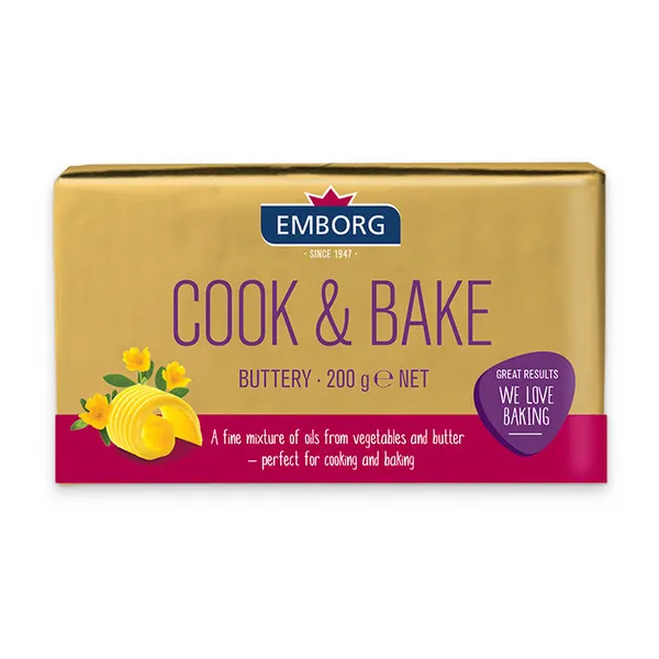Bơ lạt Cook&Bake Emborg gói 200g