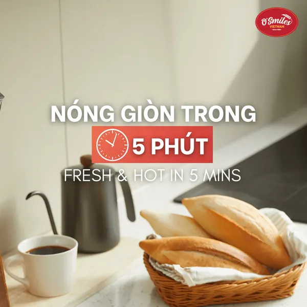 Bánh mì tươi đông lạnh O'Smiles gói 350g