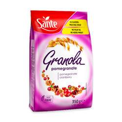 Ngũ cốc granola lựu & nam việt quất Sante gói 350g
